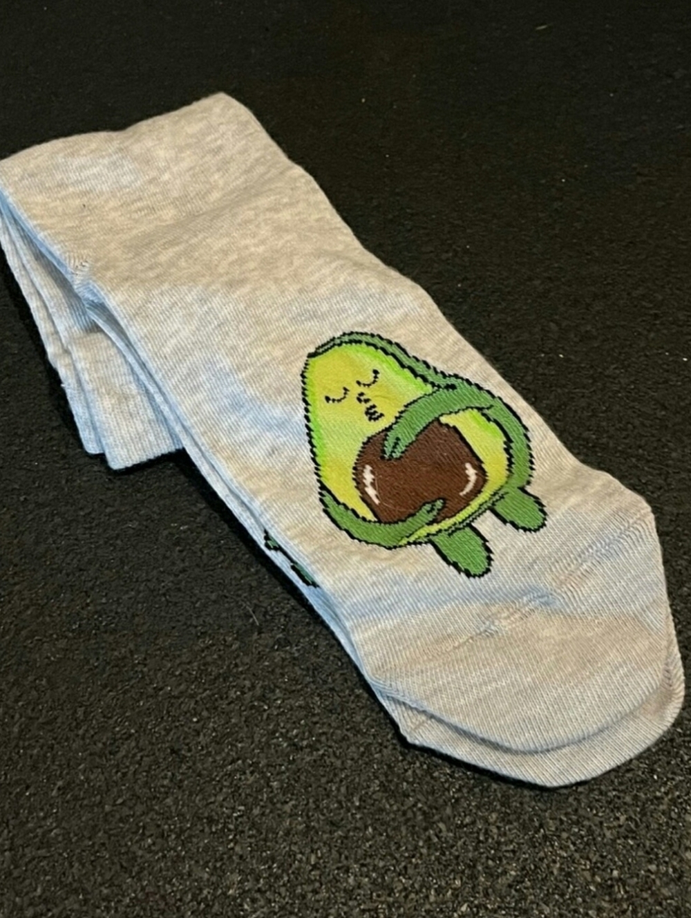 Grey Green Avocado Novelty Women's Crew Socks